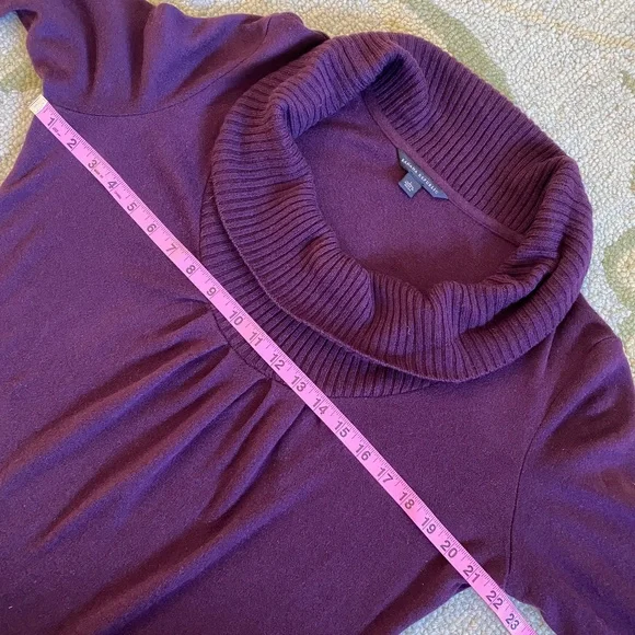 Banana Republic I Purple Cowl Neck Sweater Dress I Holiday 2008 - Picture 4 of 16
